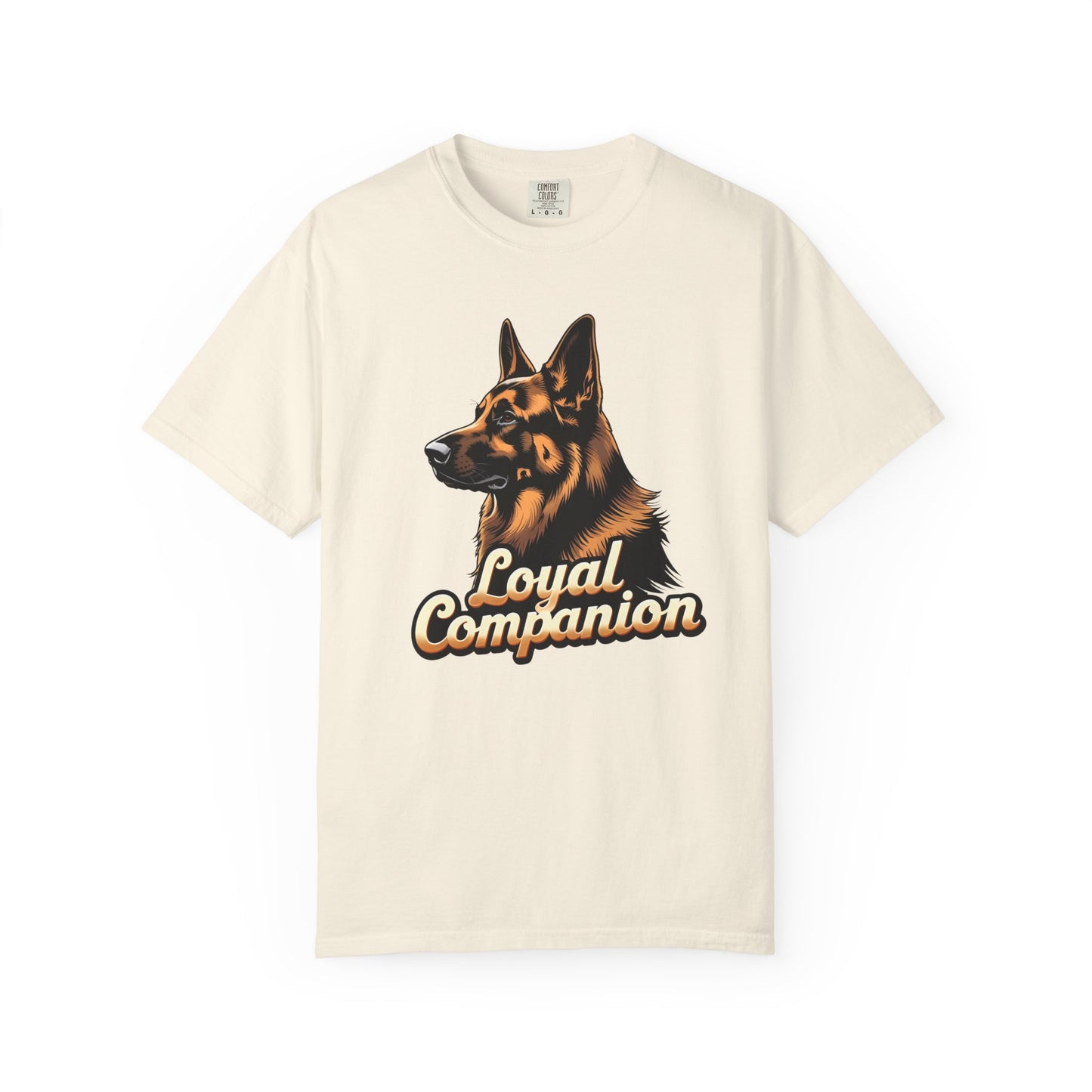Loyal Companion German Shepherd Lover T-Shirt | Garment-Dyed Unisex Tee for Dog Enthusiasts, Dog Lovers, Gift for Dog Owners, Casual Wear