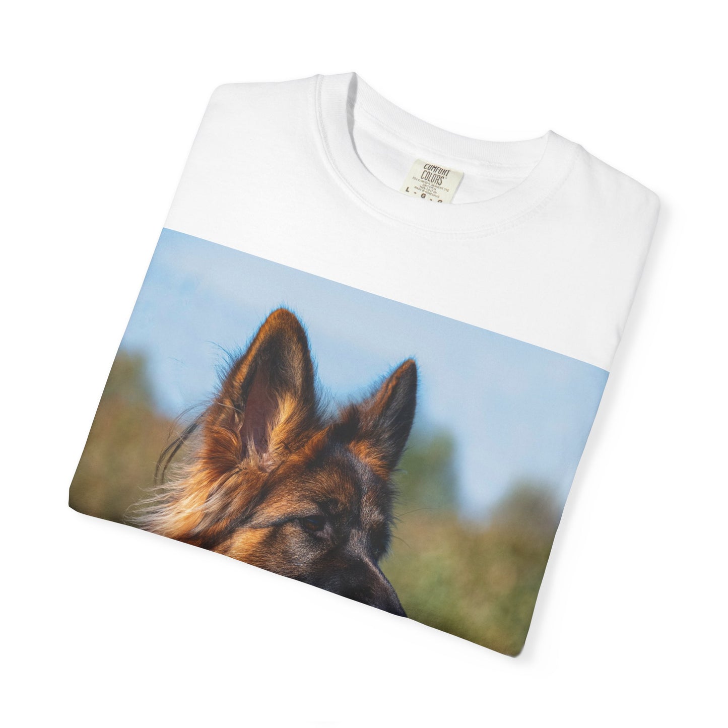 Unisex Dog Lover T-Shirt Featuring a Stunning Showline German Shepherd Puppy Leaving Tongue Out