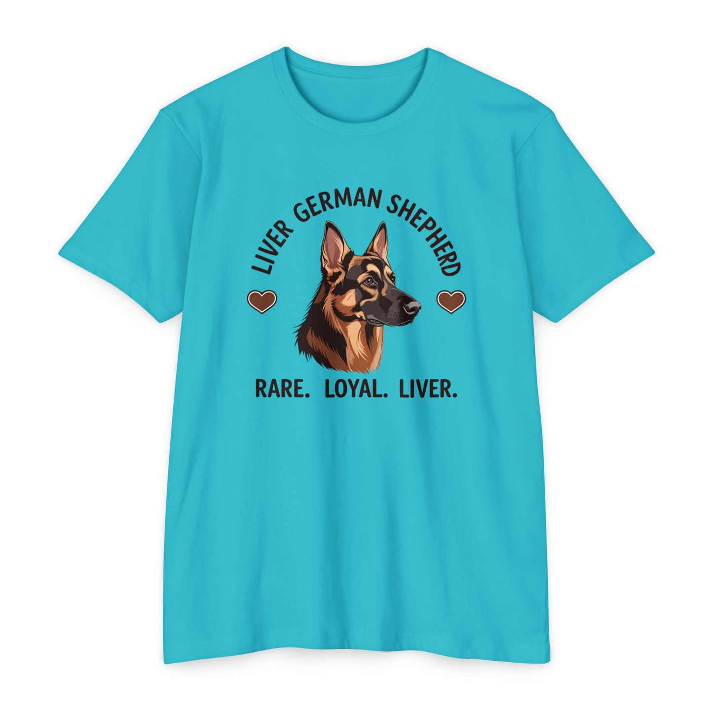 Liver German Shepherd T-Shirt - Rare Loyal Liver, Dog Lover Gift, Unisex Pet Tee, Animal Lover Apparel, Perfect for Birthdays and Dog Shows