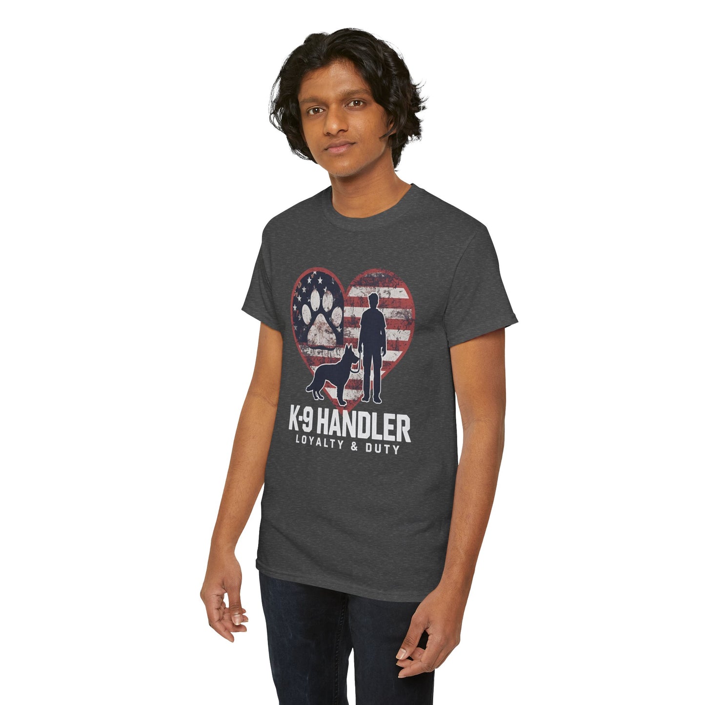 K-9 Handler Heart Tee | Loyalty & Duty T-Shirt | Dog Lover Gift, Police Support Shirt
