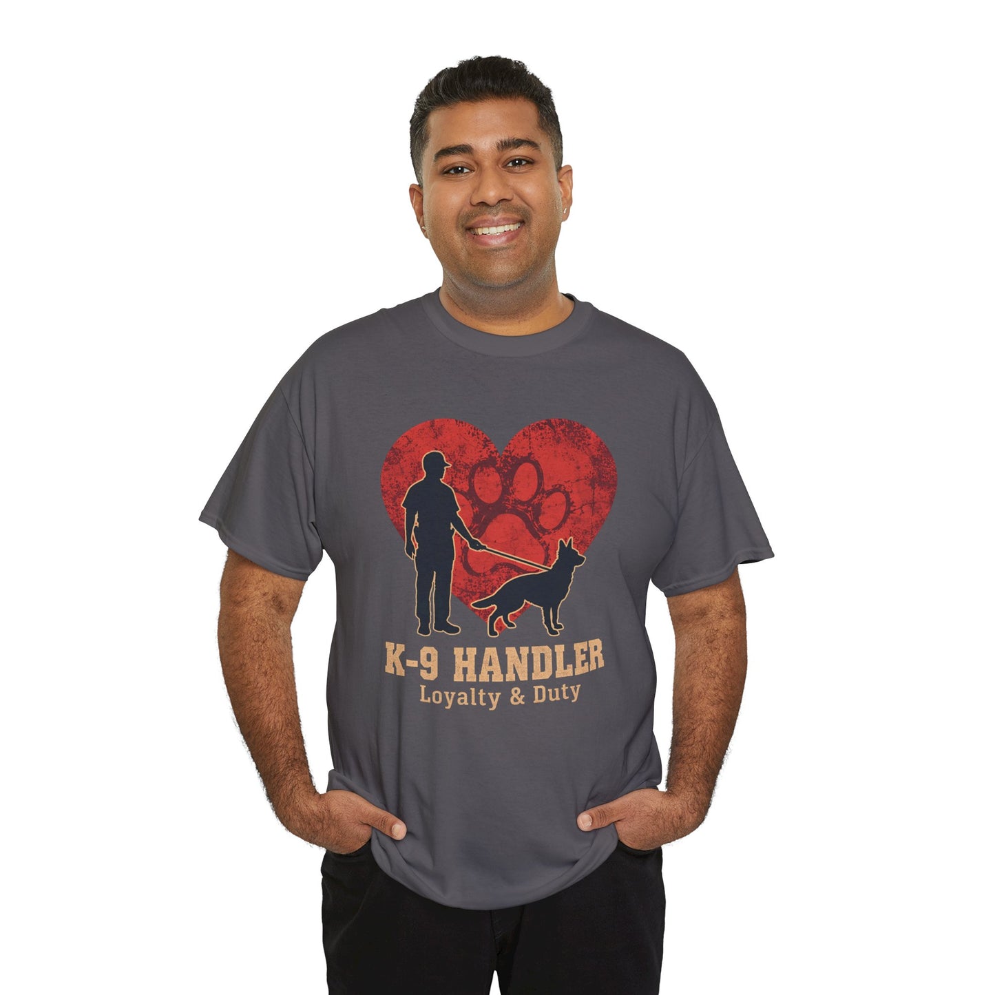 K-9 Handler Heart Tee - Loyalty & Duty, Dog Lover Gift, Pet Owner Apparel