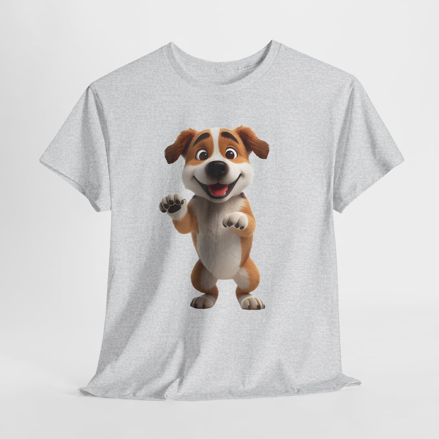 Cute Dog 3D Graphic Tee, Unisex Heavy Cotton T-Shirt, Dog Lover Gift, Fun Casual Wear