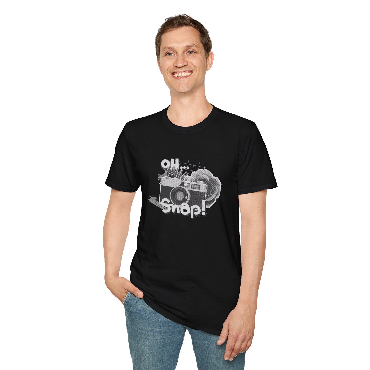 Oh Snap! Graphic T-Shirt, Photography Gift, Unisex Casual Tee, Perfect for Photographers, Photography Lover Apparel