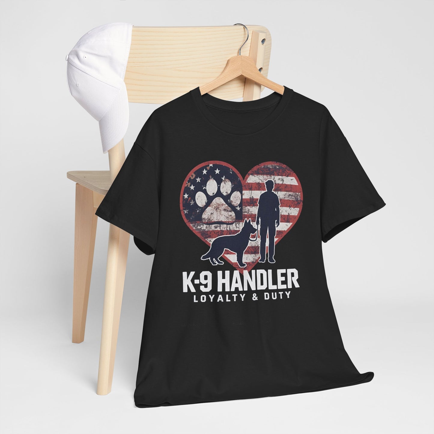 K-9 Handler Heart Tee | Loyalty & Duty T-Shirt | Dog Lover Gift, Police Support Shirt