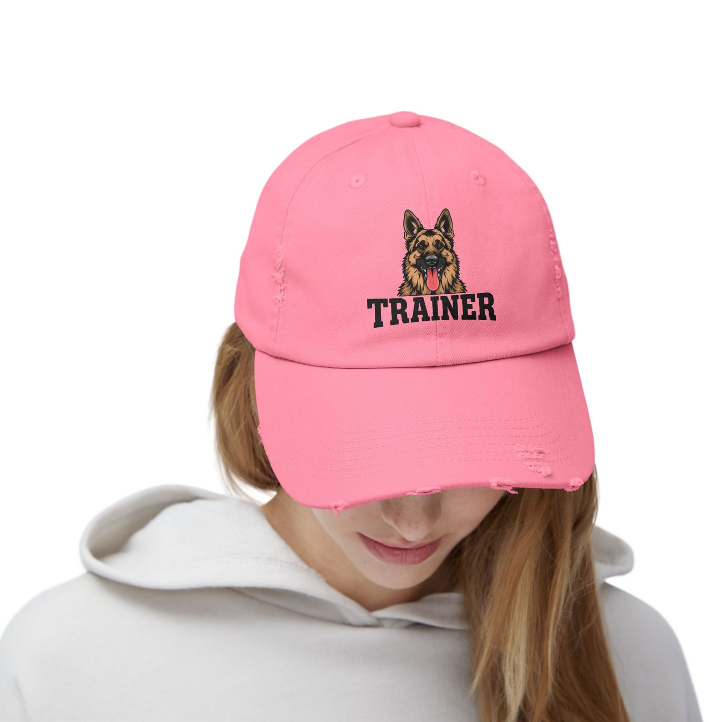 Unisex German Shepherd Trainer Cap, Distressed Hat for Dog Lovers, Perfect Gift for Trainers