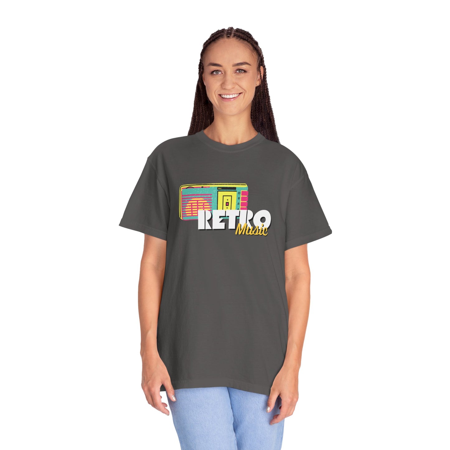 Retro Music T-Shirt, Vintage Style Tee, Unisex Garment-Dyed Shirt, Perfect for Music Lovers, Great for Festivals and Gifts
