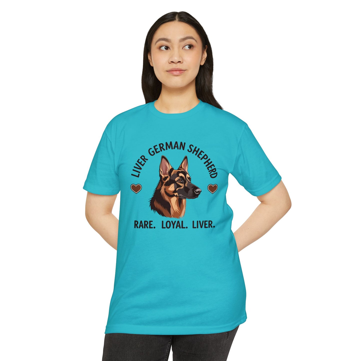 Liver German Shepherd T-Shirt - Rare Loyal Liver, Dog Lover Gift, Unisex Pet Tee, Animal Lover Apparel, Perfect for Birthdays and Dog Shows