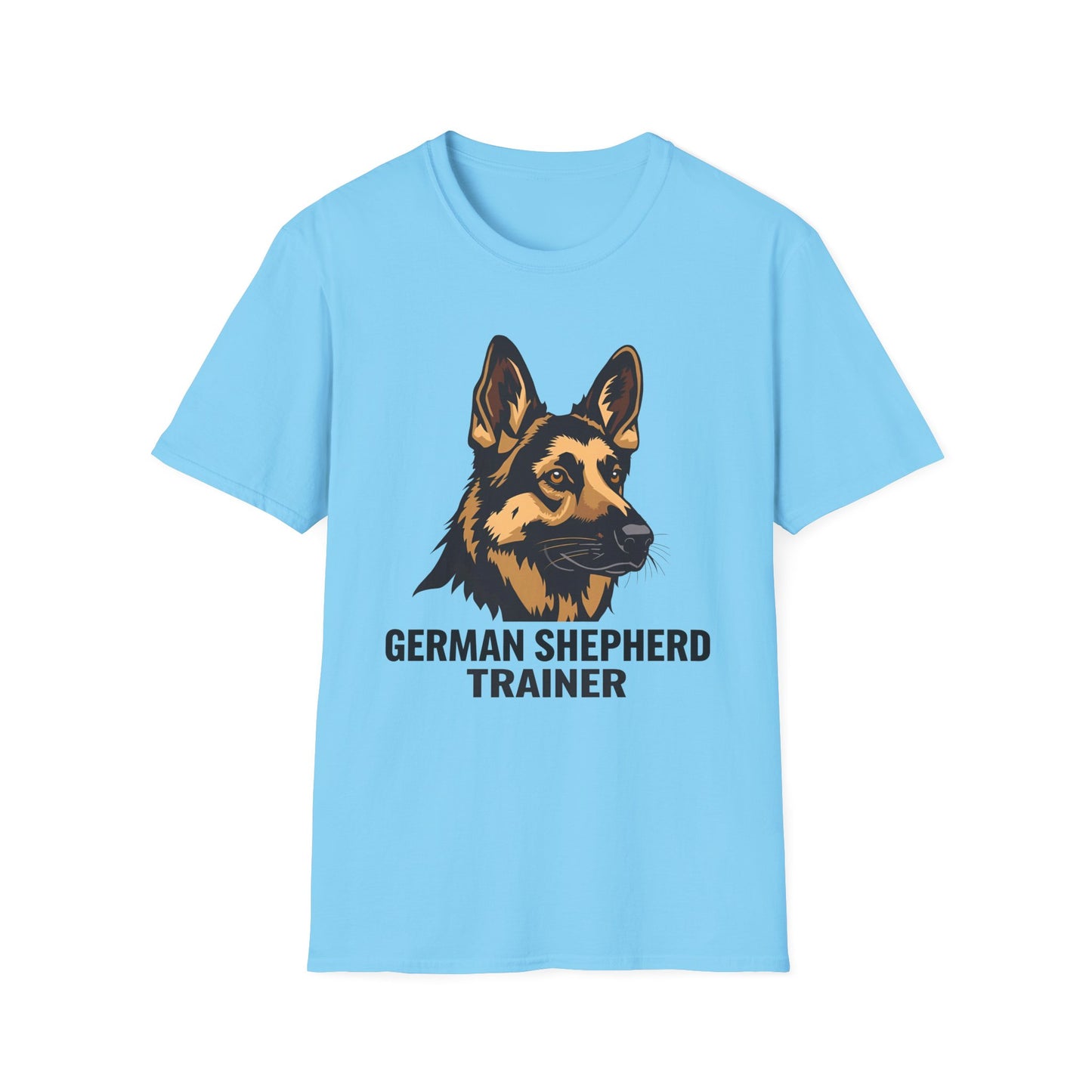 German Shepherd Trainer Unisex Softstyle T-Shirt, Dog Lover Gift, Pet Trainer Apparel