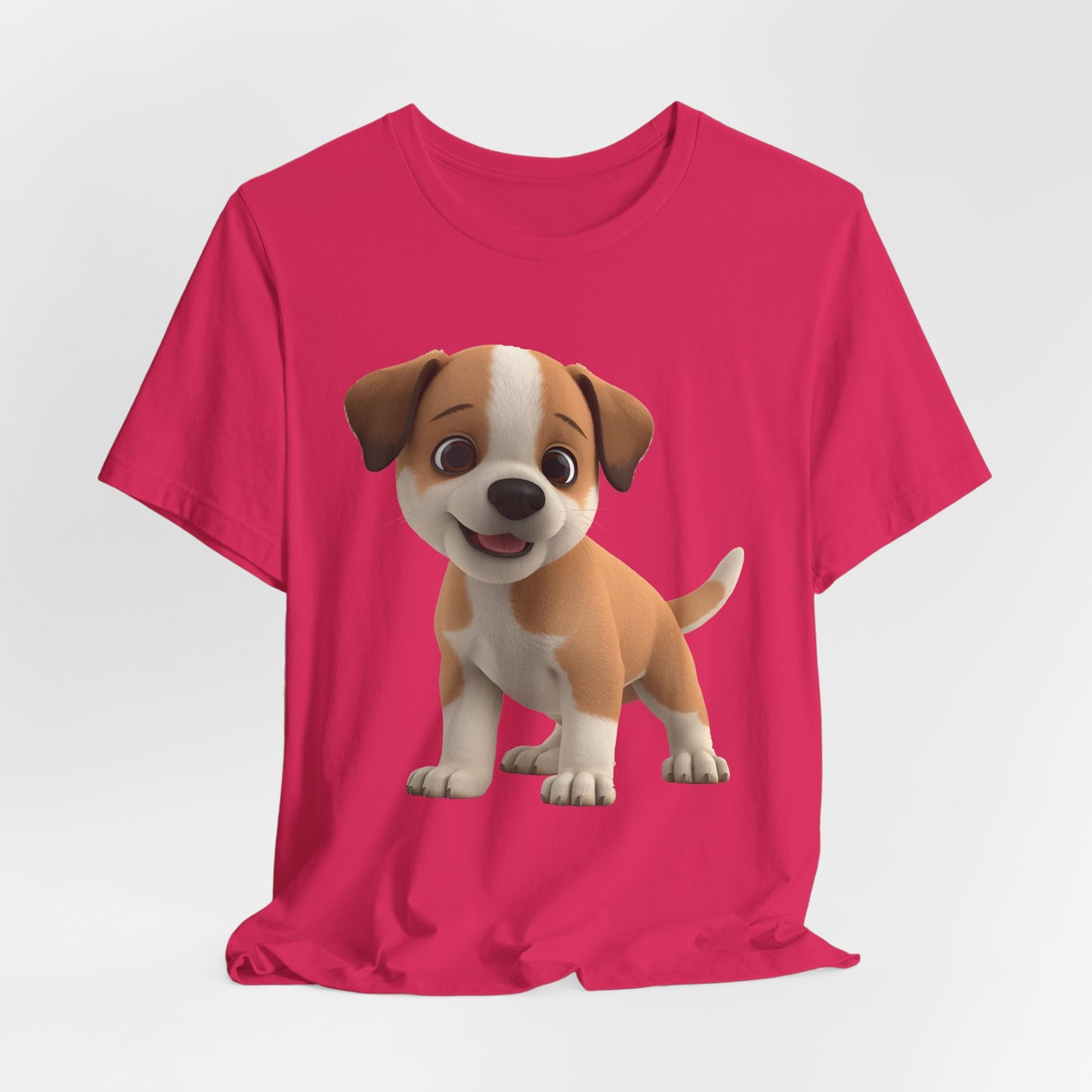 Cute Dog 3D Graphic Tee, Fun Animal Shirt, Dog Lover Gift, Playful Fashion Statement