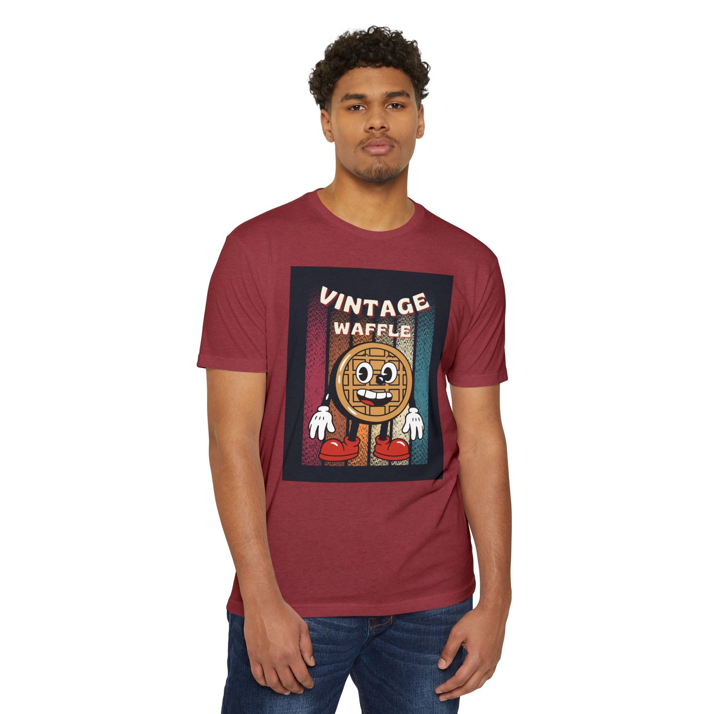 Vintage Waffle Unisex T-Shirt, Fun Retro Tee, Foodie Apparel, Perfect Gift for Breakfast Lovers, Casual Everyday Wear, Unique Graphic Shirt