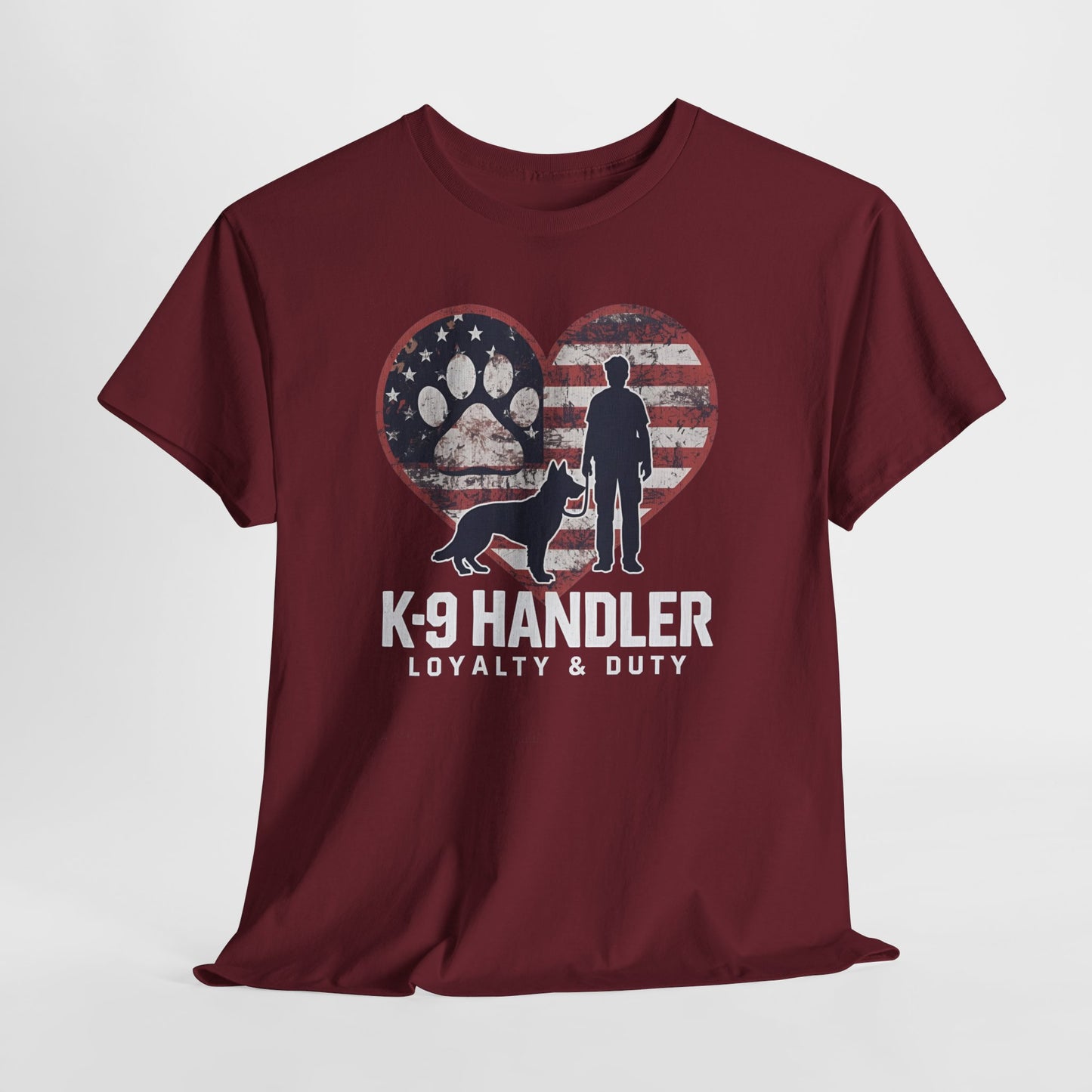 K-9 Handler Heart Tee | Loyalty & Duty T-Shirt | Dog Lover Gift, Police Support Shirt