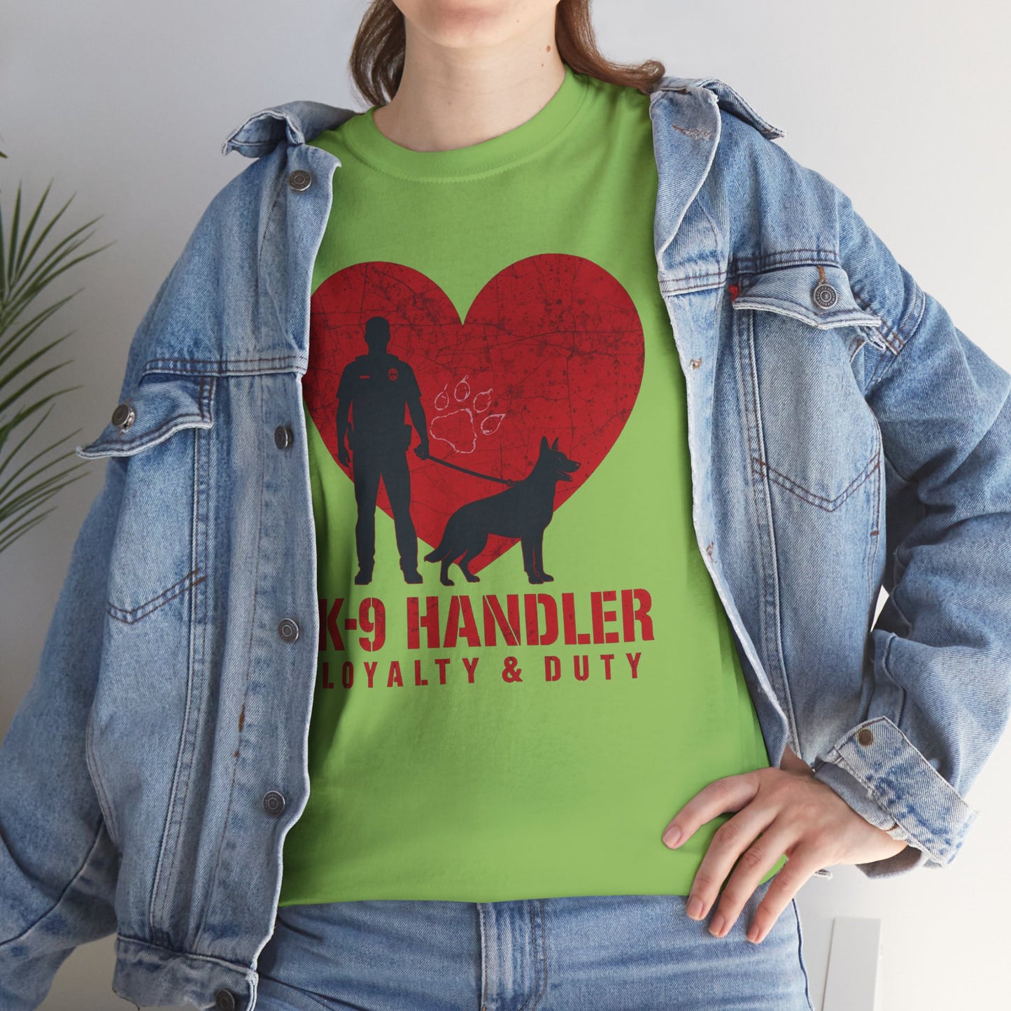 K-9 Handler Heavy Cotton Tee - Loyalty & Duty Shirt, Dog Lover Gift