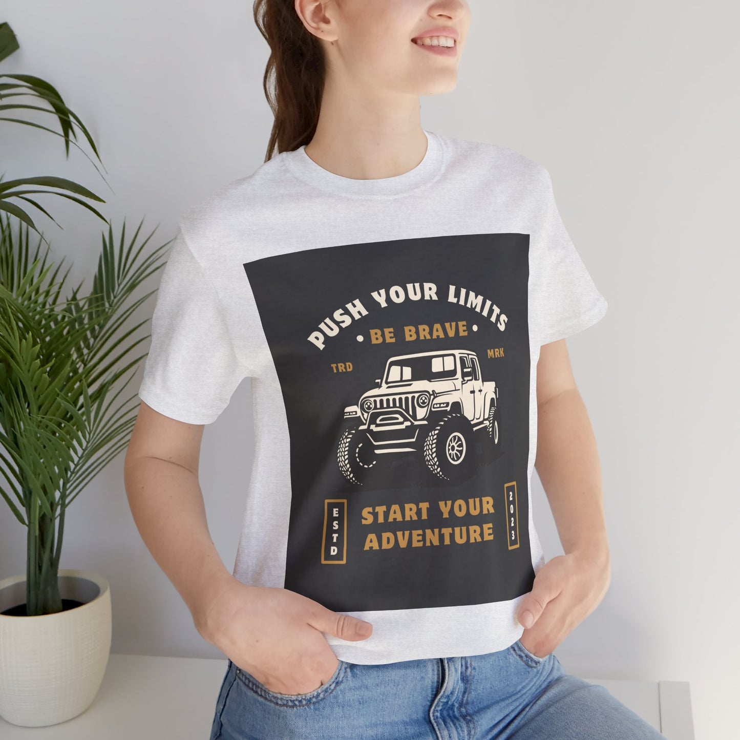 Push Your Limits Adventure-Inspiring Unisex Jersey Tee, Outdoor Shirt, Motivational T-Shirt, Gift for Adventurers, Hiking Apparel, Travel Tee