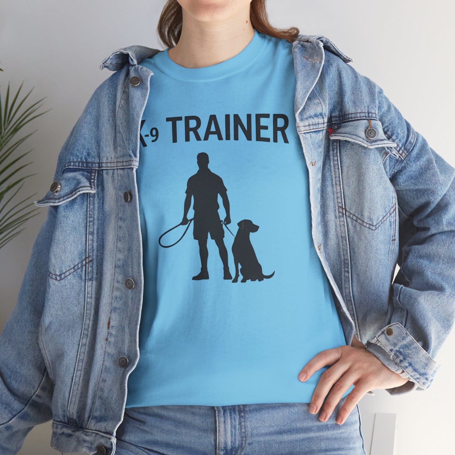 K-9 Trainer  Heavy Cotton T-Shirt, Dog Owner Gift, Police Dog Shirt, Animal Enthusiast Apparel, Casual Style Tee