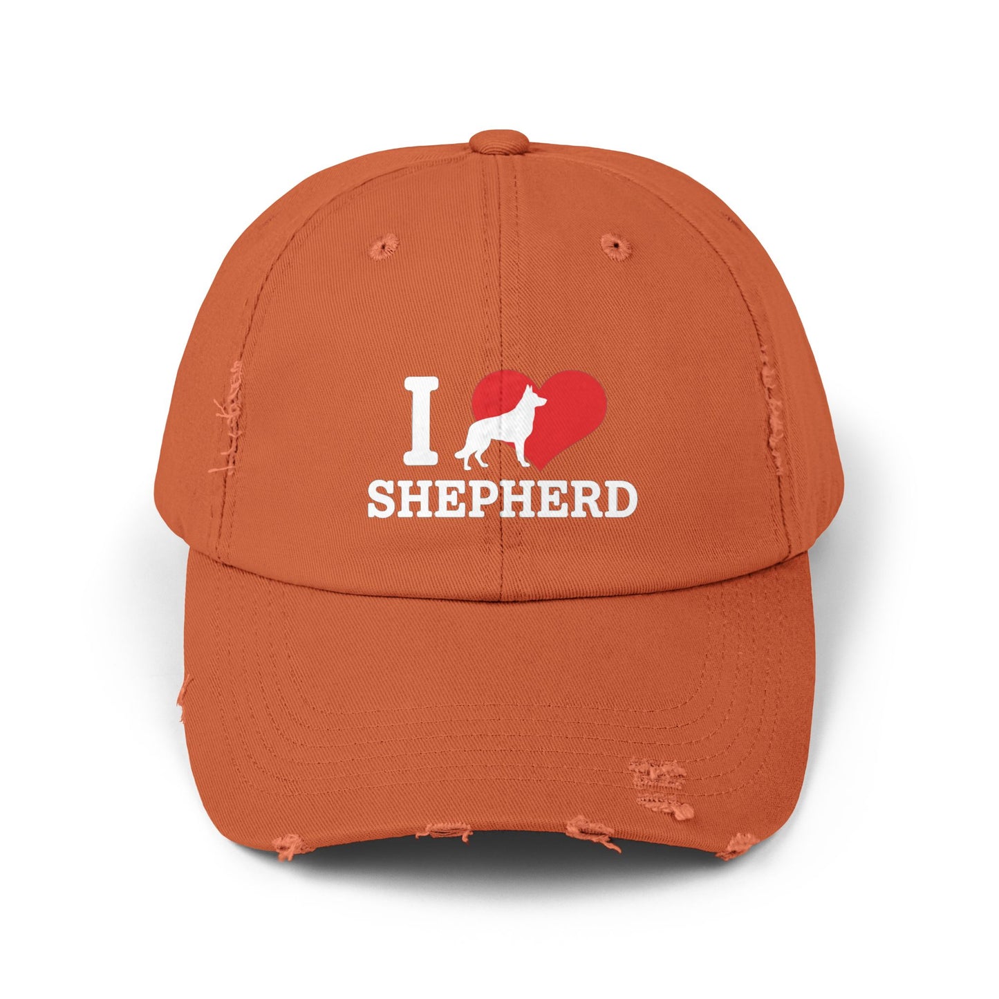 I Love German Shepherd Distressed Cap - Dog Lovers Gift