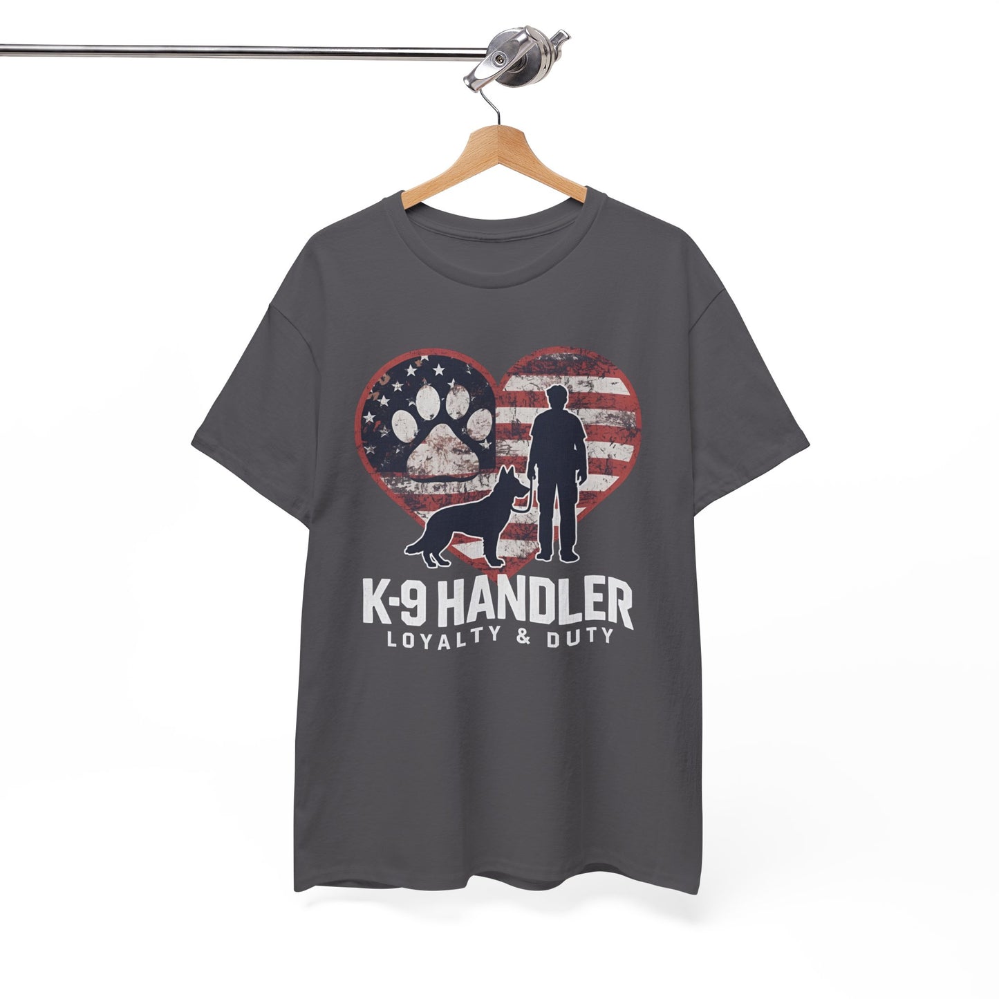 K-9 Handler Heart Tee | Loyalty & Duty T-Shirt | Dog Lover Gift, Police Support Shirt