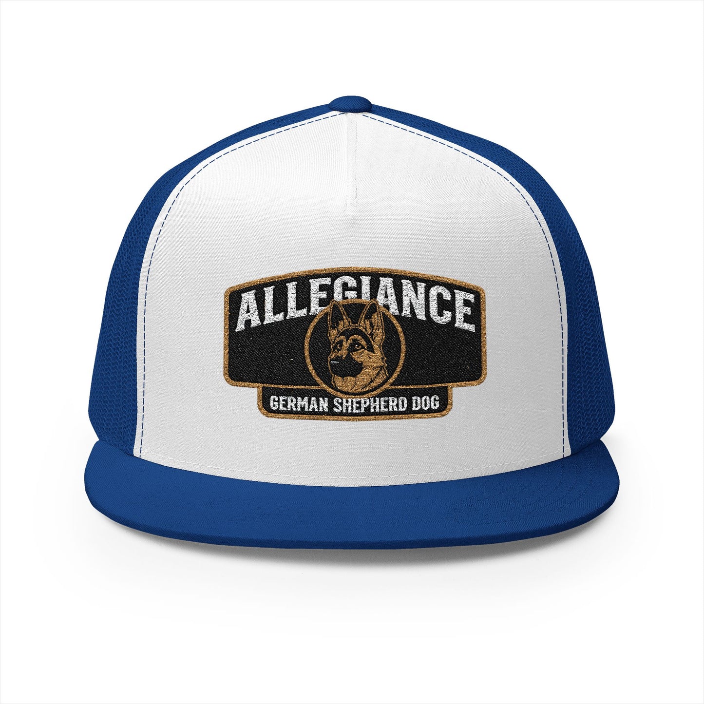 German Shepherd Embroidered 5 Panel Trucker Cap | Allegiance | Perfect Gift for Dog Lovers