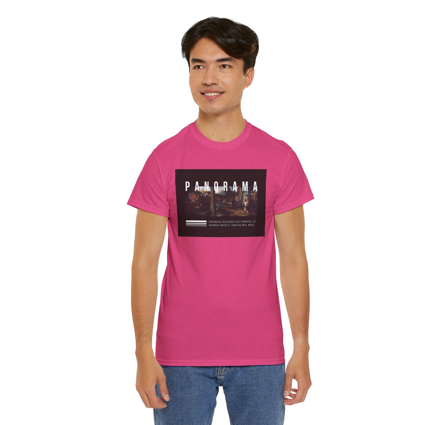 Panorama Unisex Heavy Cotton Tee | Comfortable Everyday Wear, Graphic Tee, Casual Style, Gift for Him/Her, Summer Vibes