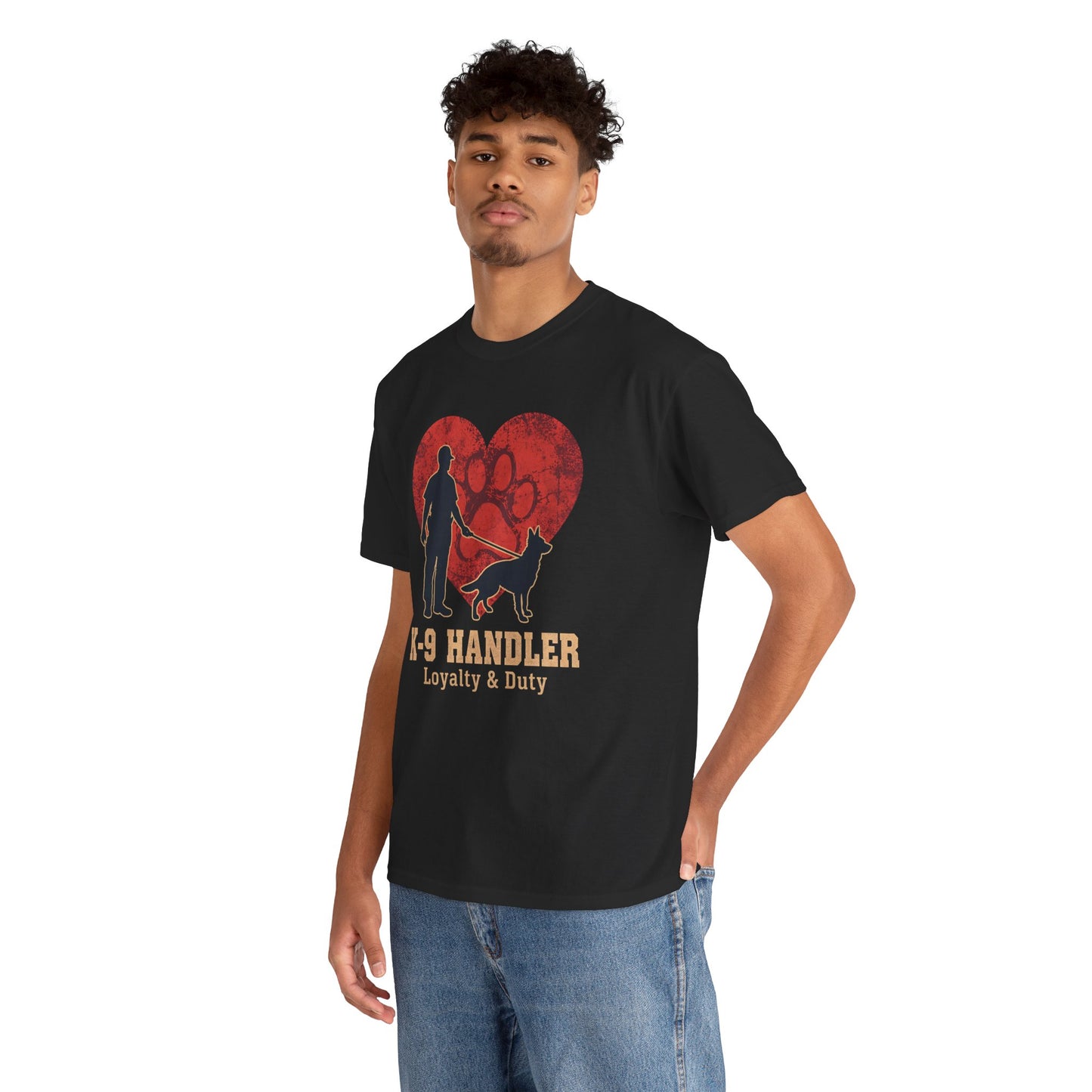 K-9 Handler Heart Tee - Loyalty & Duty, Dog Lover Gift, Pet Owner Apparel