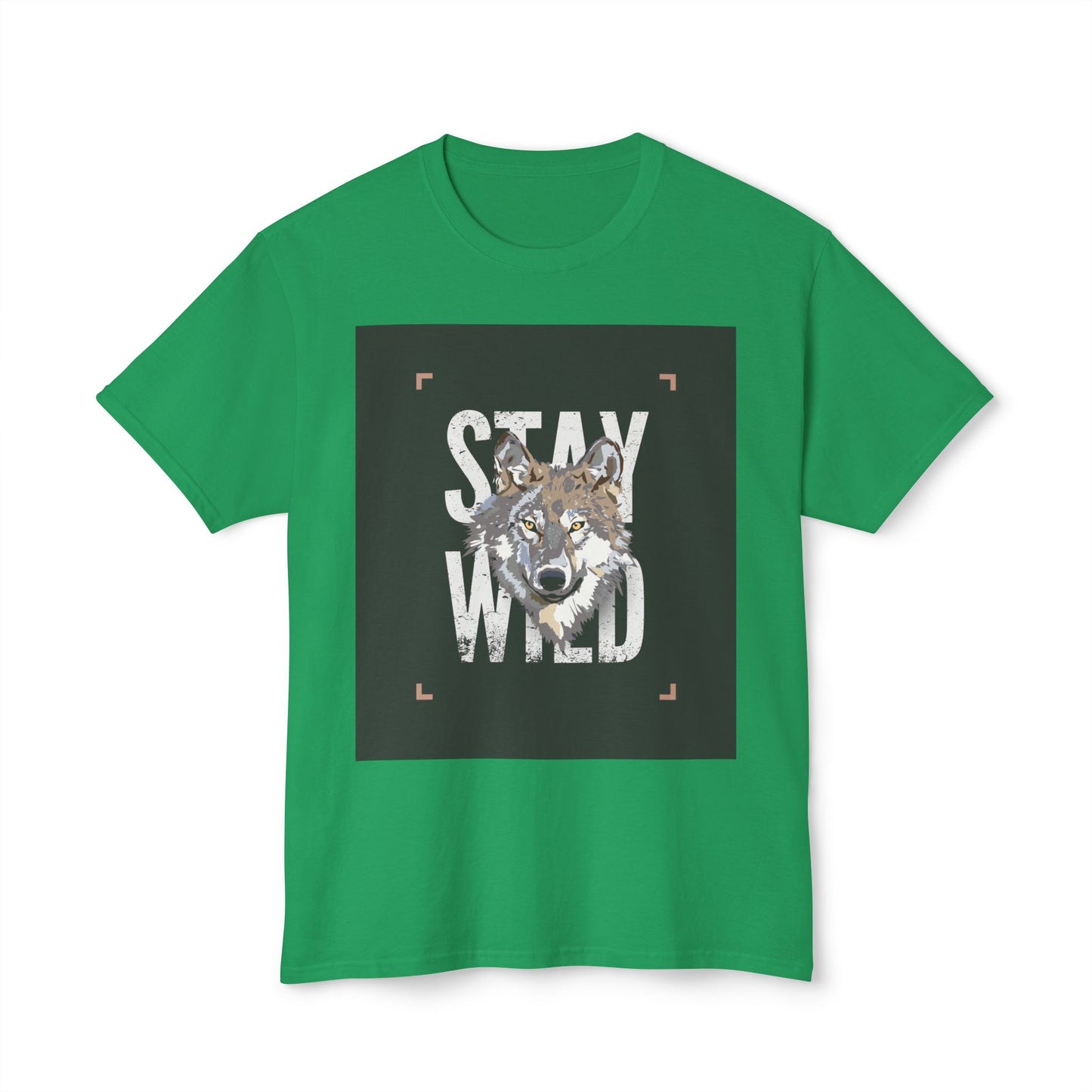 Wild Spirit Cotton T-shirt - Stay Wild Wolf T-Shirt, Nature Lover Gift, Eco-Friendly Fashion, Animal Enthusiast Tee, Adventure Wear