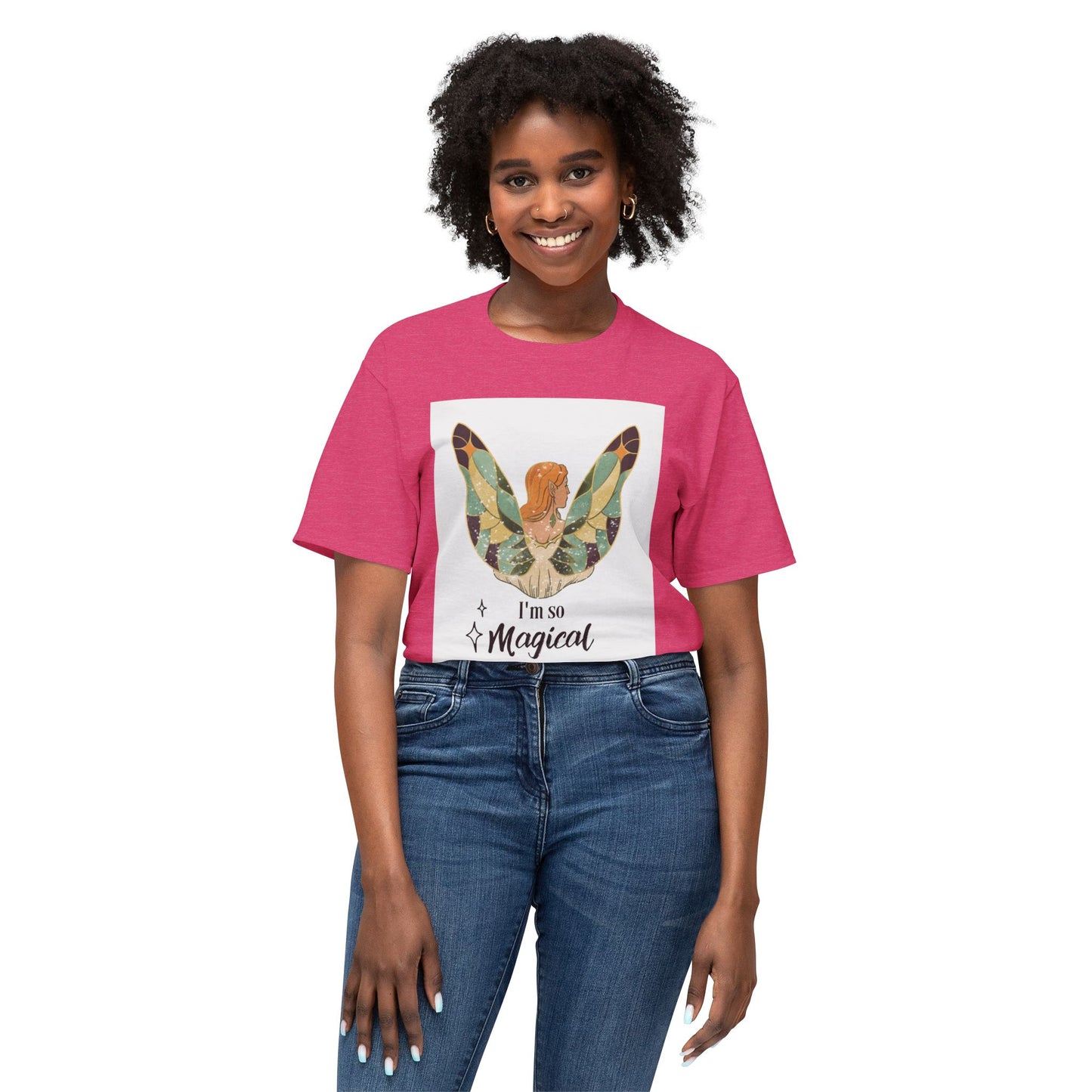 Woman Butterfly - I Am So Magical Unisex T-Shirt, Gift for Her, Cute Graphic Tee, Summer Fashion, Quote Shirt, Positive Vibes