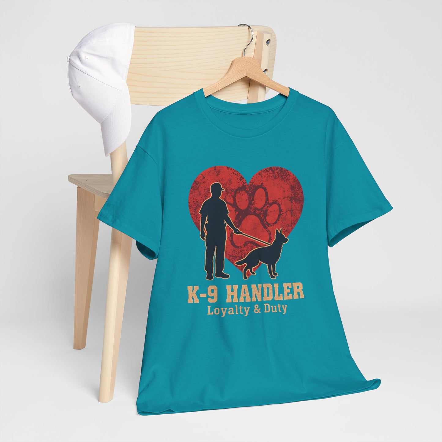 K-9 Handler Heart Tee - Loyalty & Duty, Dog Lover Gift, Pet Owner Apparel