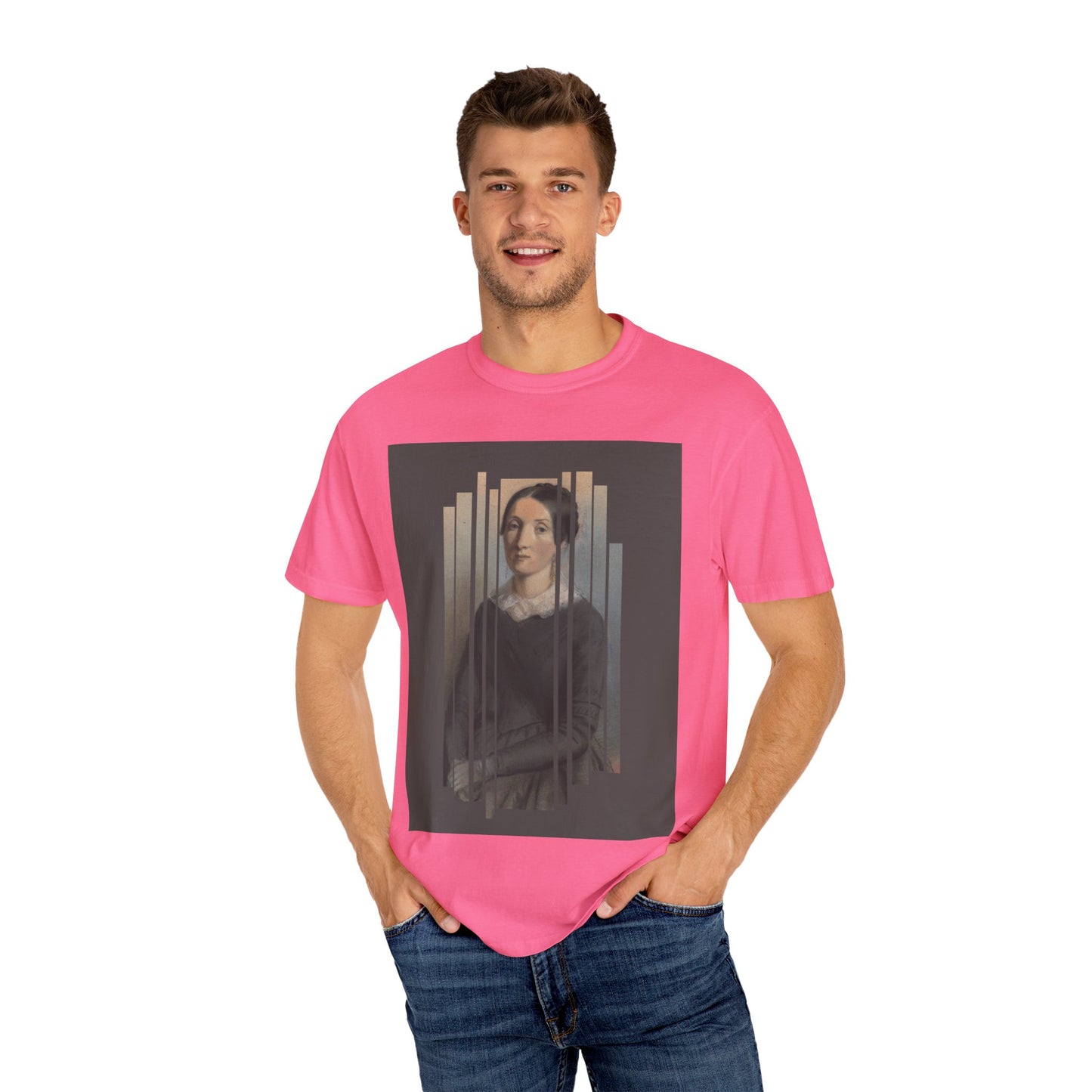Vintage Aesthetic Art Tee, Unisex Garment-Dyed T-shirt with Artistic Design, Casual Wear, Gift for Art Lovers, Trendy Graphic Shirt
