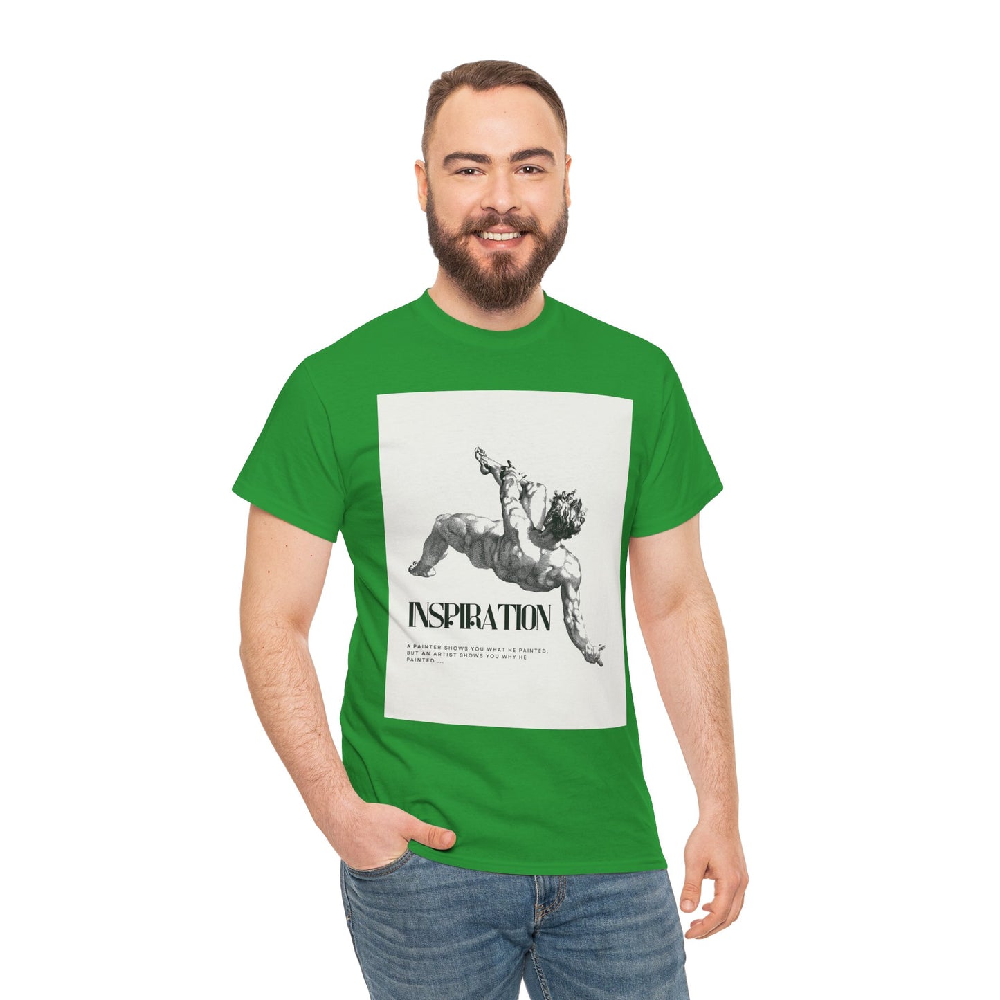 Inspiration Unisex Heavy Cotton Tee, Motivational Shirt, Gift for Artists, Casual Wear, Quote T-Shirt, Birthday Gift
