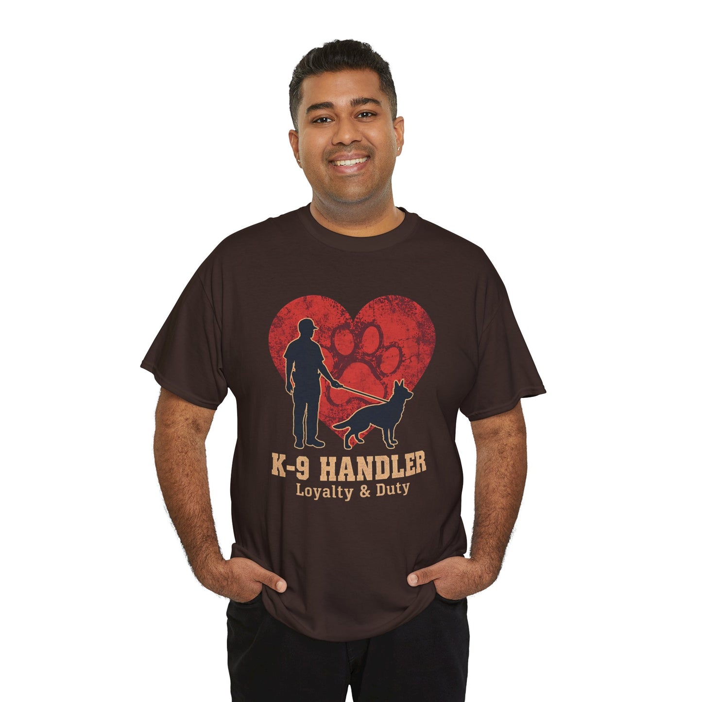 K-9 Handler Heart Tee - Loyalty & Duty, Dog Lover Gift, Pet Owner Apparel