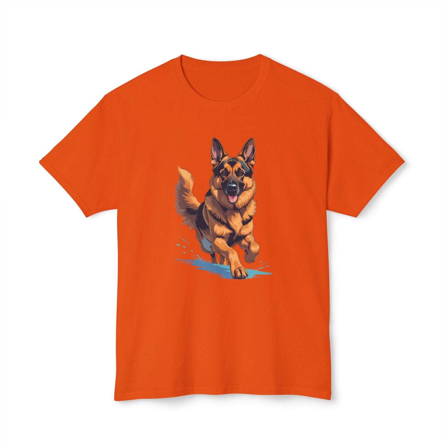 Running German Shepherd Dog Unisex HD Cotton™ T-shirt, Pet Lover Gift, Casual Wear, Animal Print Apparel, Funny Dog Shirt