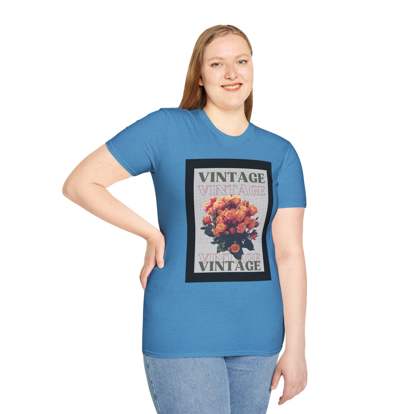 Vintage Floral Graphic Unisex T-Shirt, Retro Tee, Casual Wear, Gift for Her, Vintage Aesthetic, Flower Print Shirt