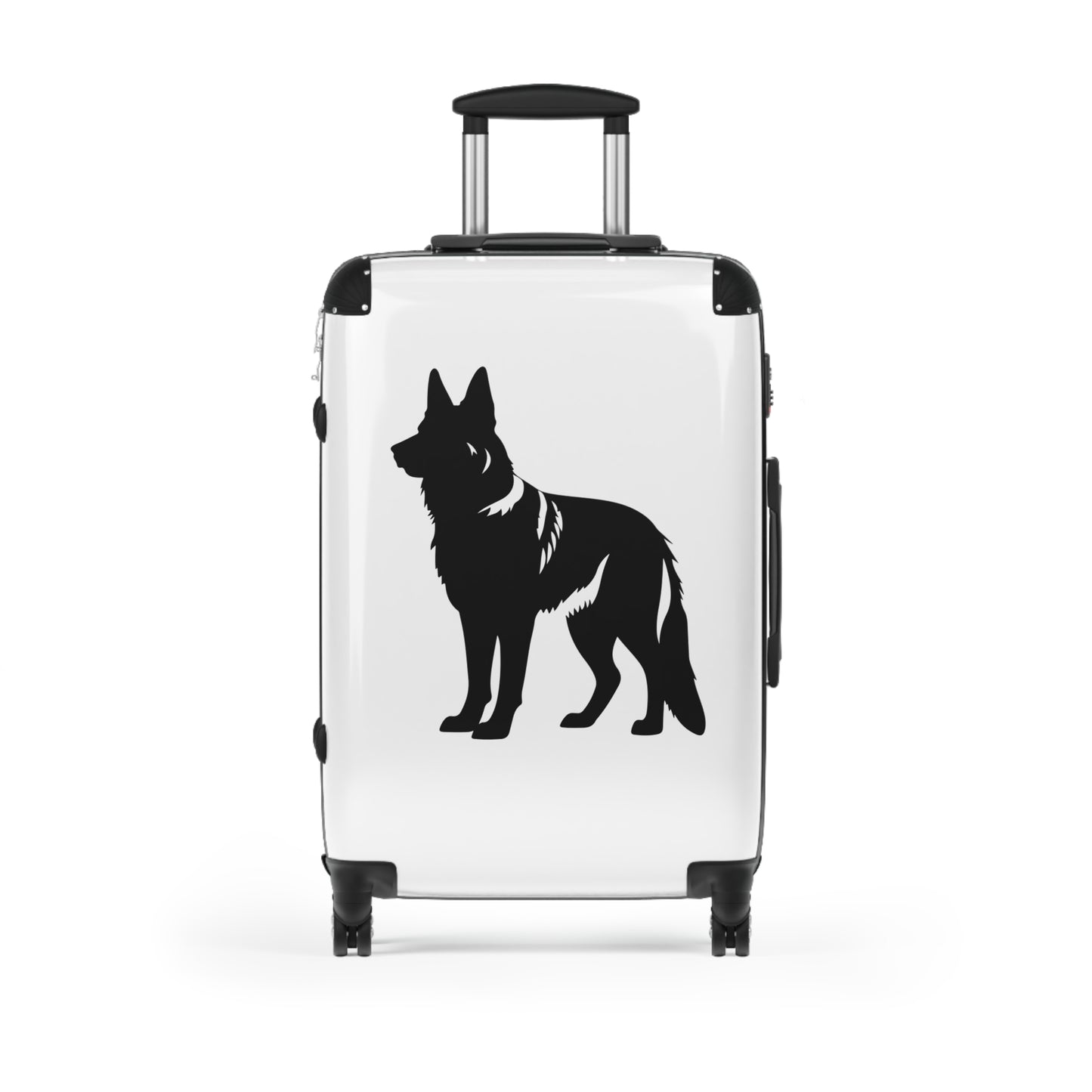 Dog Lover's Suitcase Featuring a Graphic of Black German Shepherd