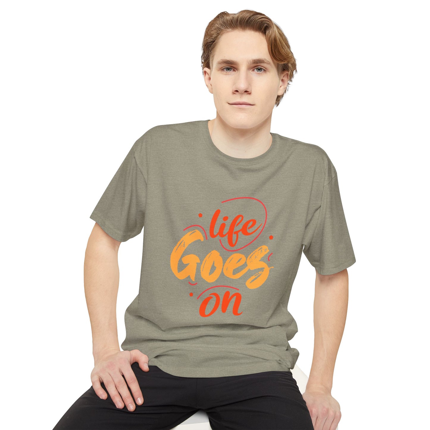 Inspirational Unisex Urban Tee - 'Life Goes On', Casual Streetwear, Gift for Friends, Motivational Outfit, Comfortable Daily Wear