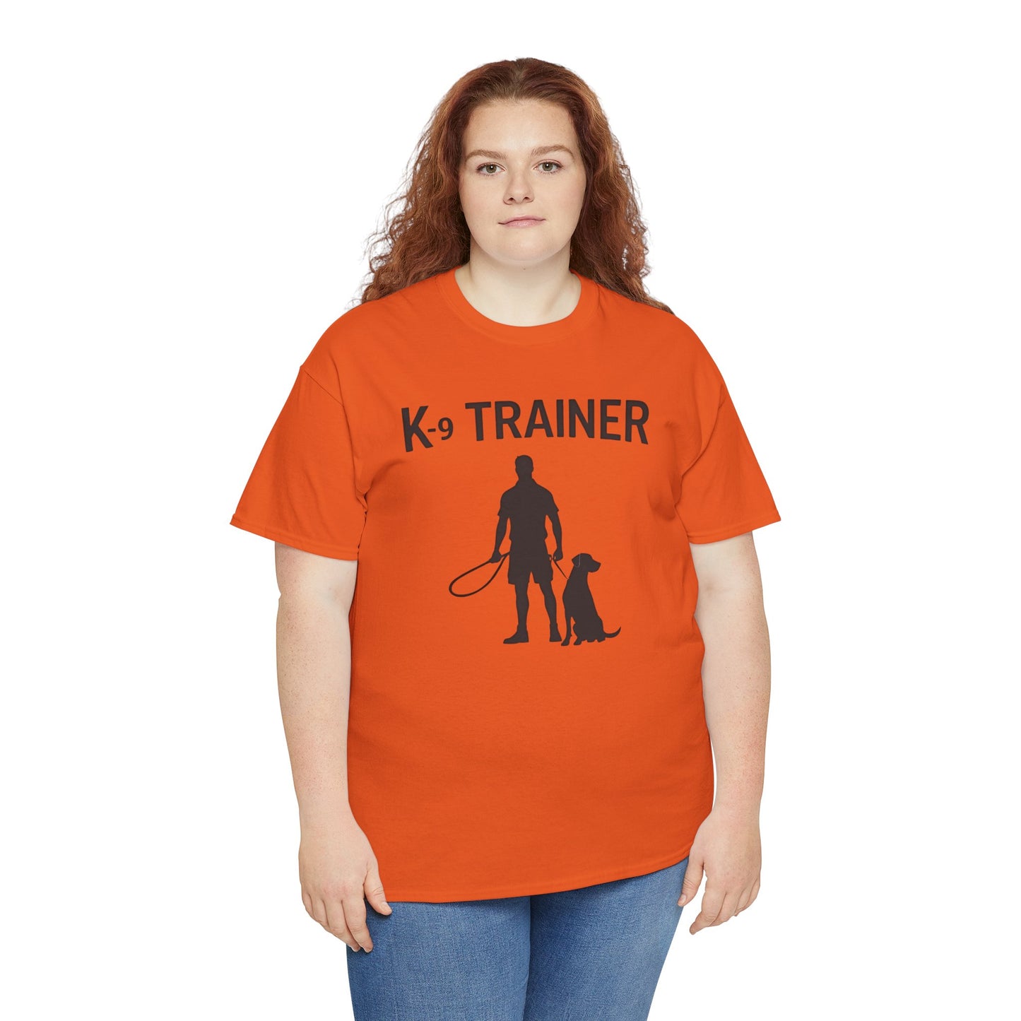 K-9 Trainer  Heavy Cotton T-Shirt, Dog Owner Gift, Police Dog Shirt, Animal Enthusiast Apparel, Casual Style Tee