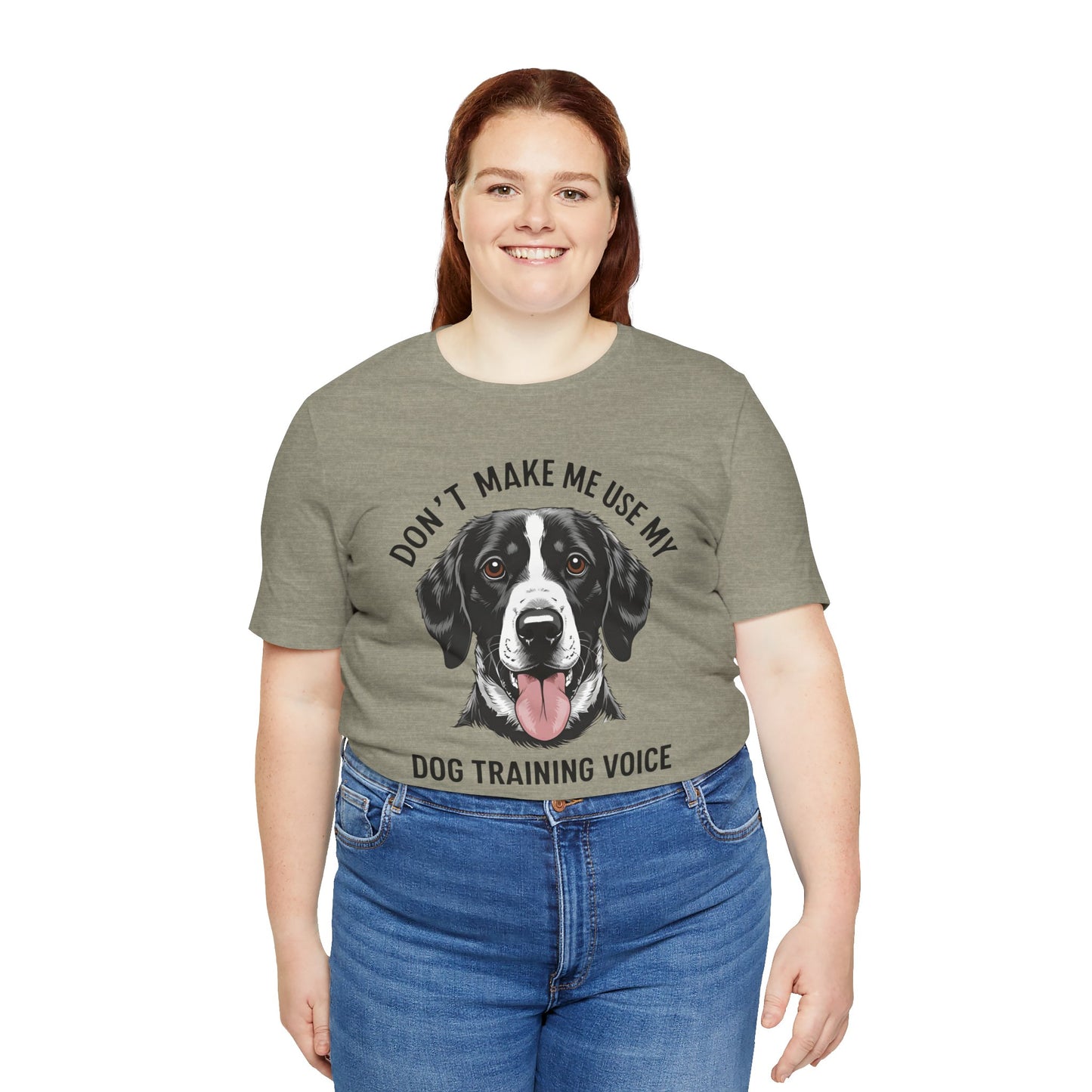 Dog Training T-Shirt - Don't Make Me Use My Dog Training Voice, Funny Pet Owner Gift, Canine Training Apparel