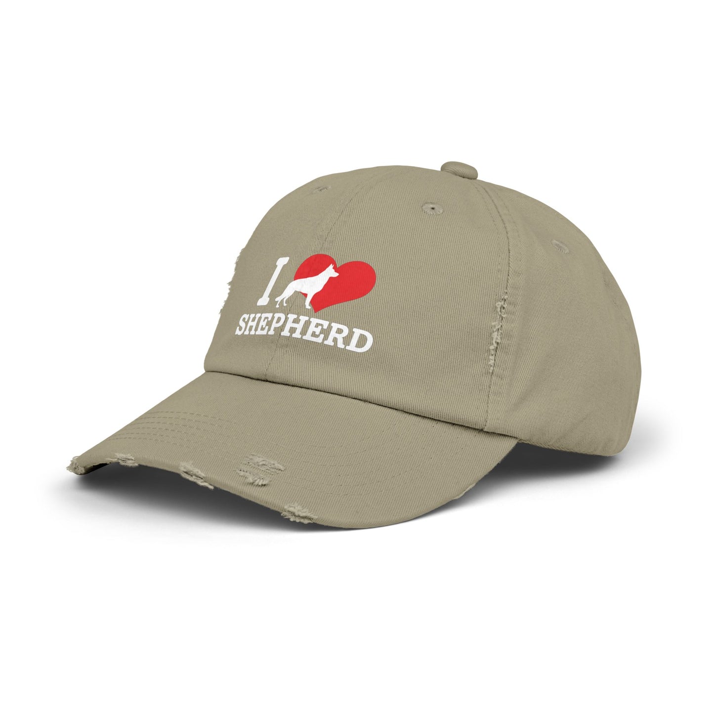 I Love German Shepherd Distressed Cap - Dog Lovers Gift
