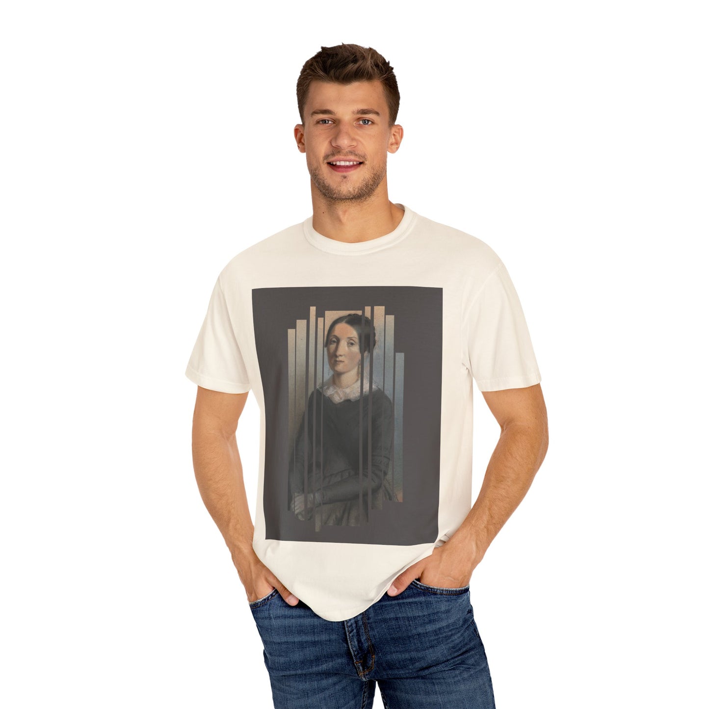 Vintage Aesthetic Art Tee, Unisex Garment-Dyed T-shirt with Artistic Design, Casual Wear, Gift for Art Lovers, Trendy Graphic Shirt