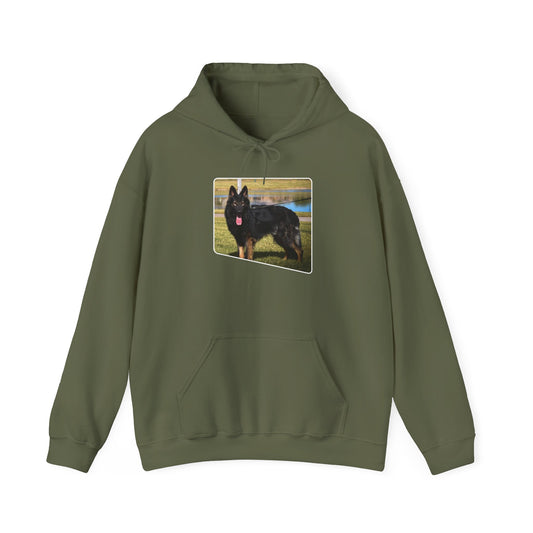 Unisex Dog Lover Hoodie With an Old Fashioned Working Line German Shepherd