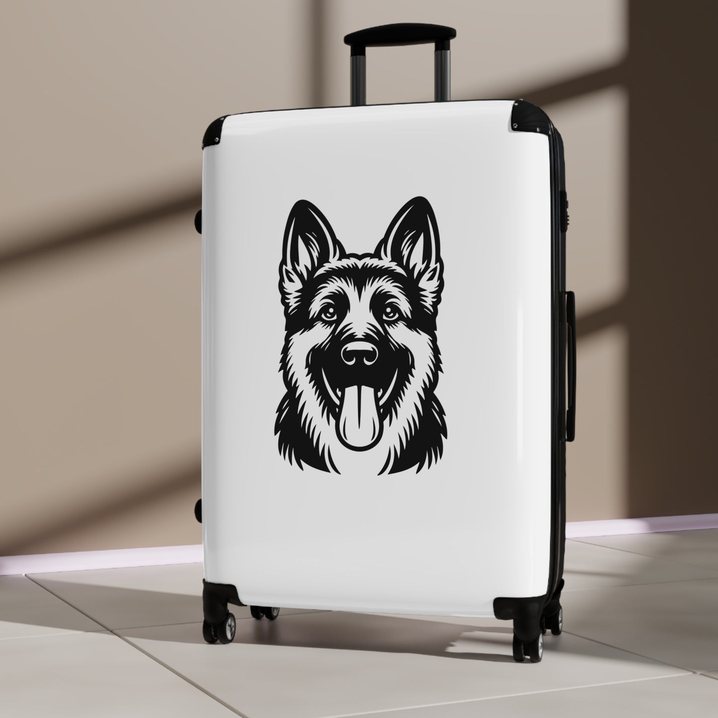 Dog Lover's Rolling Suitcase with German Shepherd Design