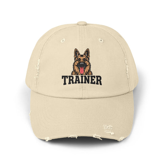 Unisex German Shepherd Trainer Cap, Distressed Hat for Dog Lovers, Perfect Gift for Trainers