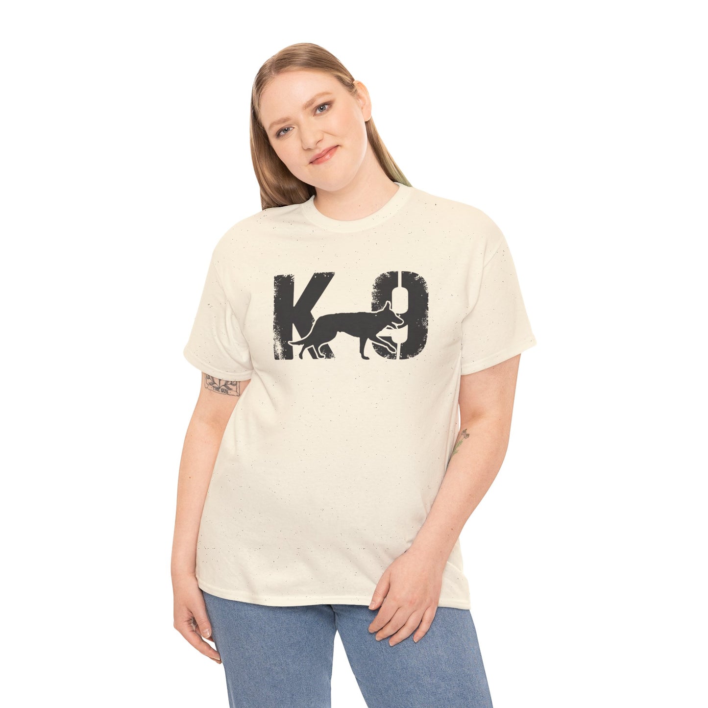 K-9 Dog Lover's Unisex Heavy Cotton Tee | T-Shirt for K-9 Handler | Dog Between K and 9 Design