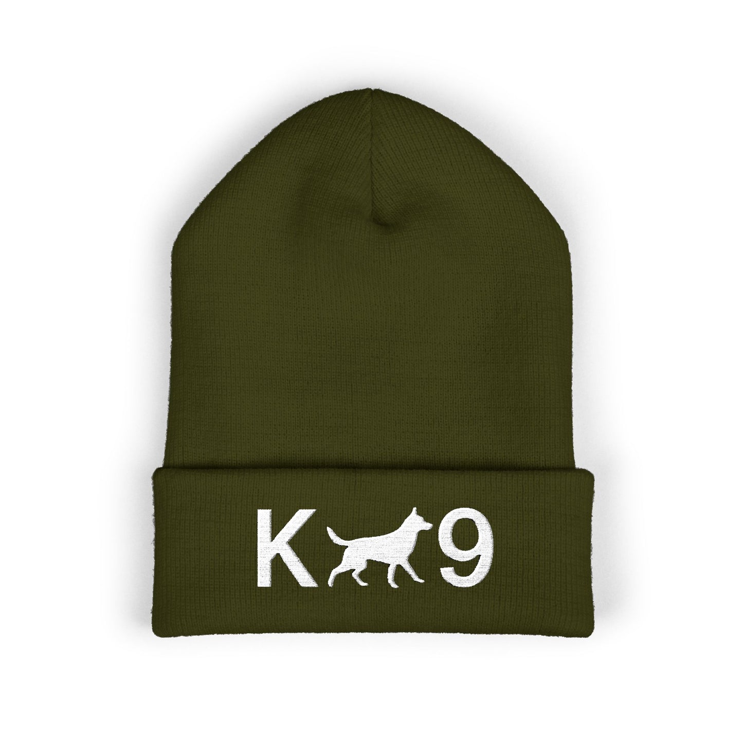 Embroidered K9 Classic Cuffed Beanie - German Shepherd Design | Dog Lover Gift