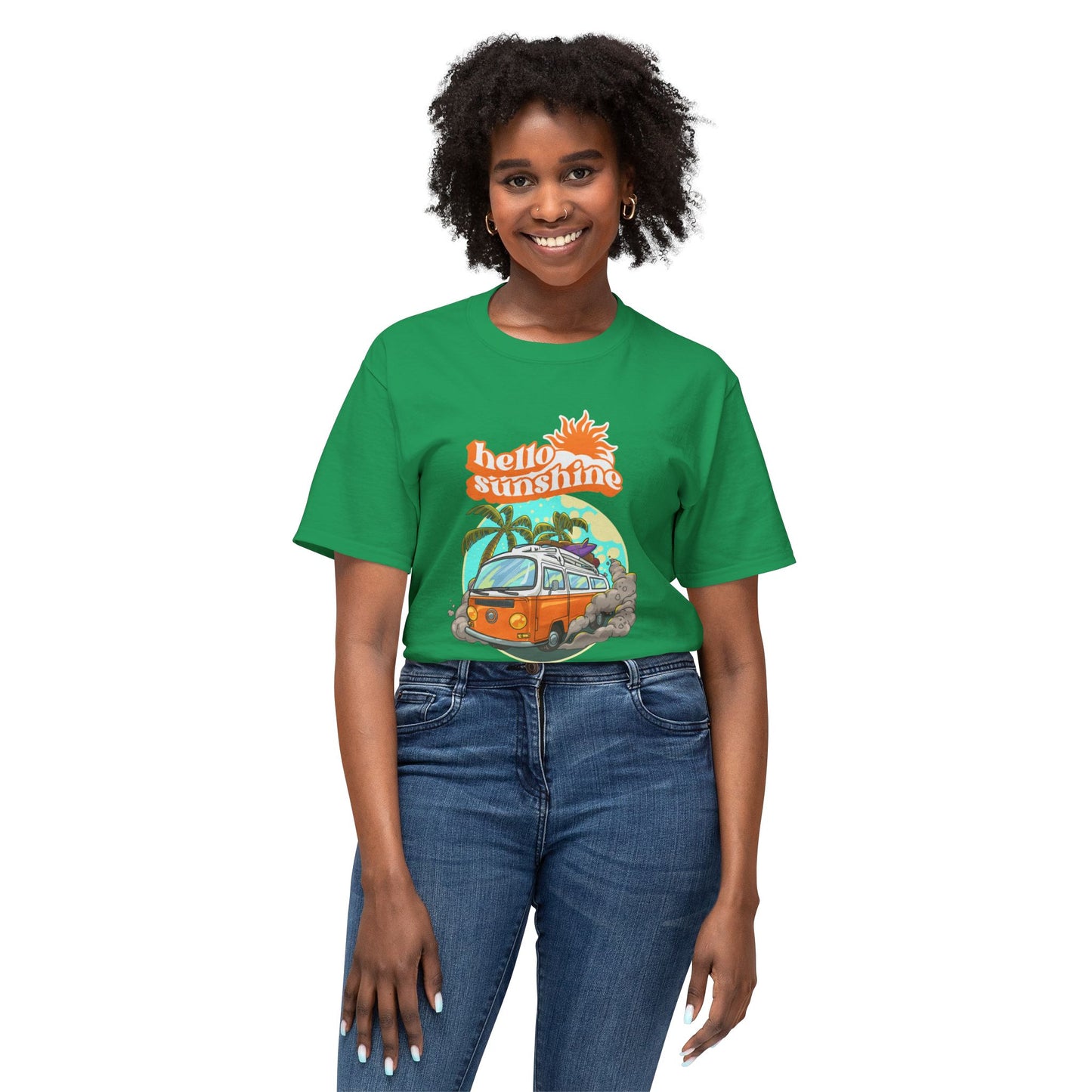 Hello Sunshine Beach Vibe T-Shirt, Summer Tee, Vacation Shirt, Gift for Travelers, Cool Graphic Tee