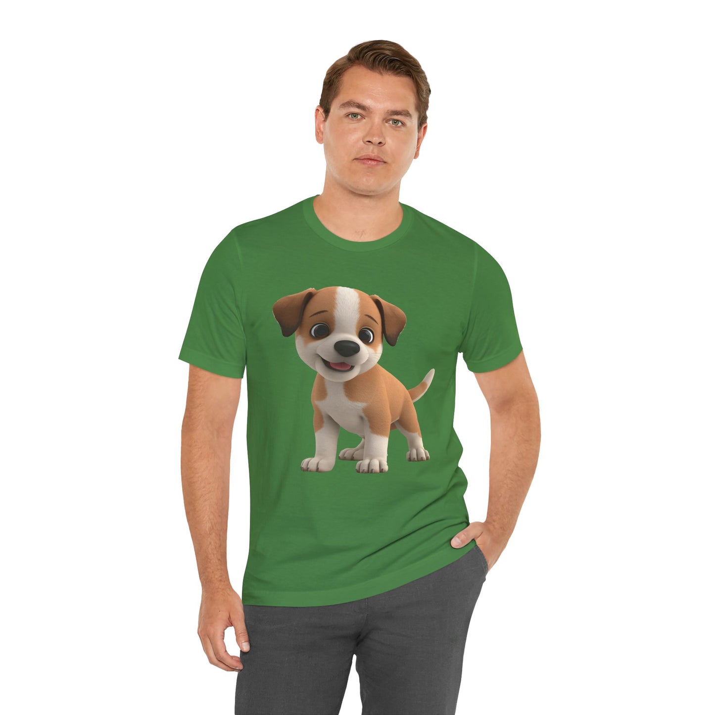 Cute Dog 3D Graphic Tee, Fun Animal Shirt, Dog Lover Gift, Playful Fashion Statement