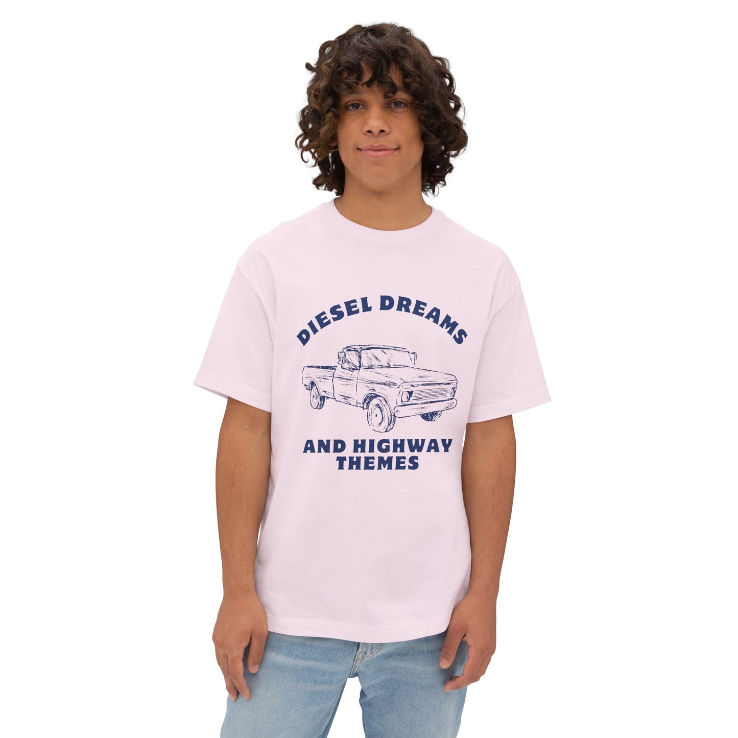 Diesel Dreams Boxy Tee - Unisex Oversized Graphic Shirt for Truck Lovers, Casual Wear, Gift for Him/Her, Summer Comfort, Road Trip Apparel