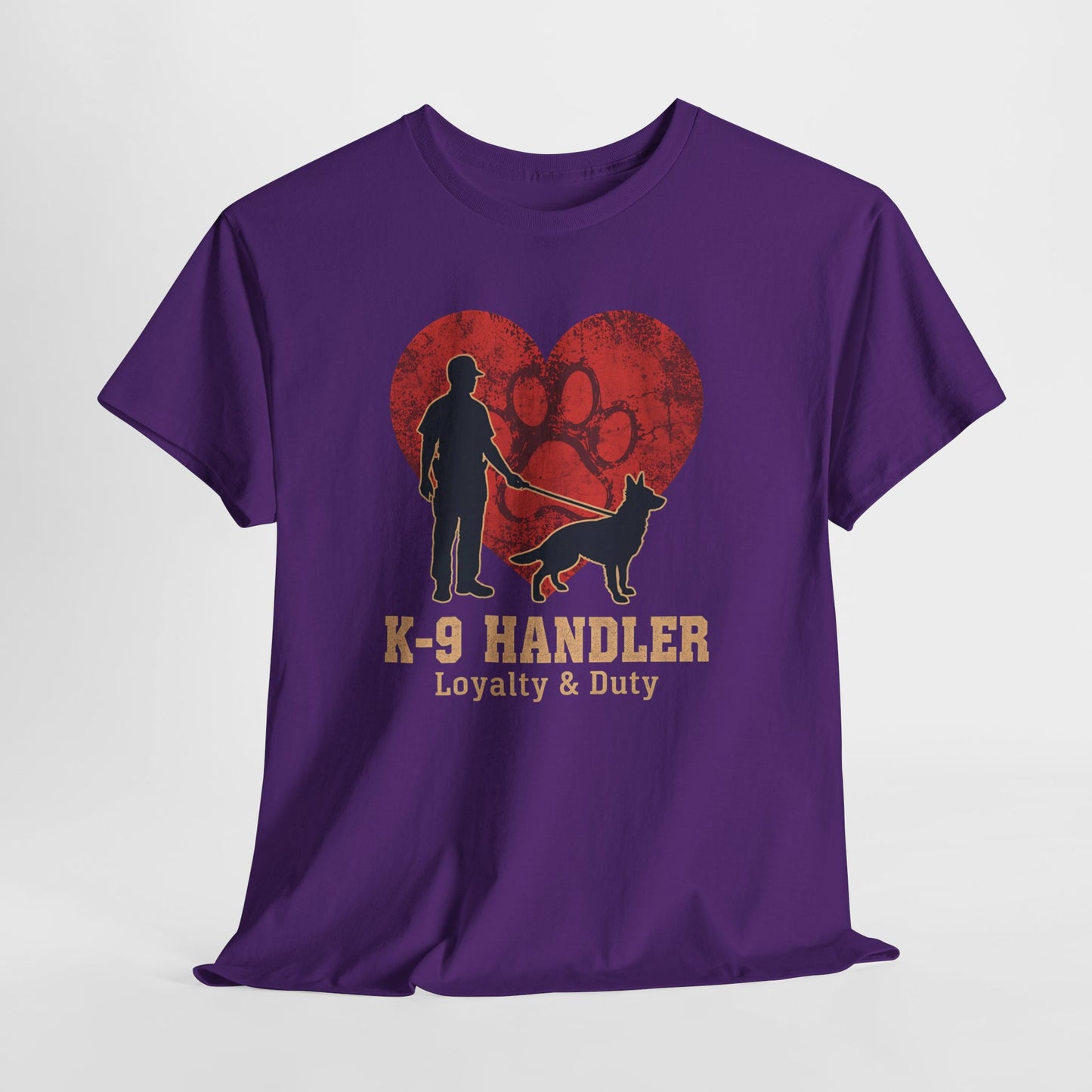 K-9 Handler Heart Tee - Loyalty & Duty, Dog Lover Gift, Pet Owner Apparel