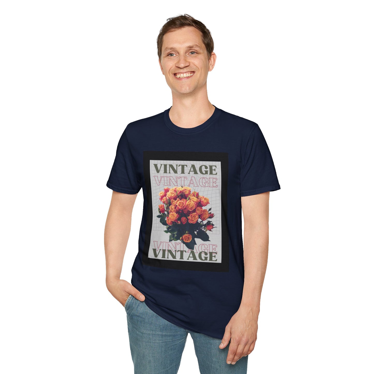 Vintage Floral Graphic Unisex T-Shirt, Retro Tee, Casual Wear, Gift for Her, Vintage Aesthetic, Flower Print Shirt