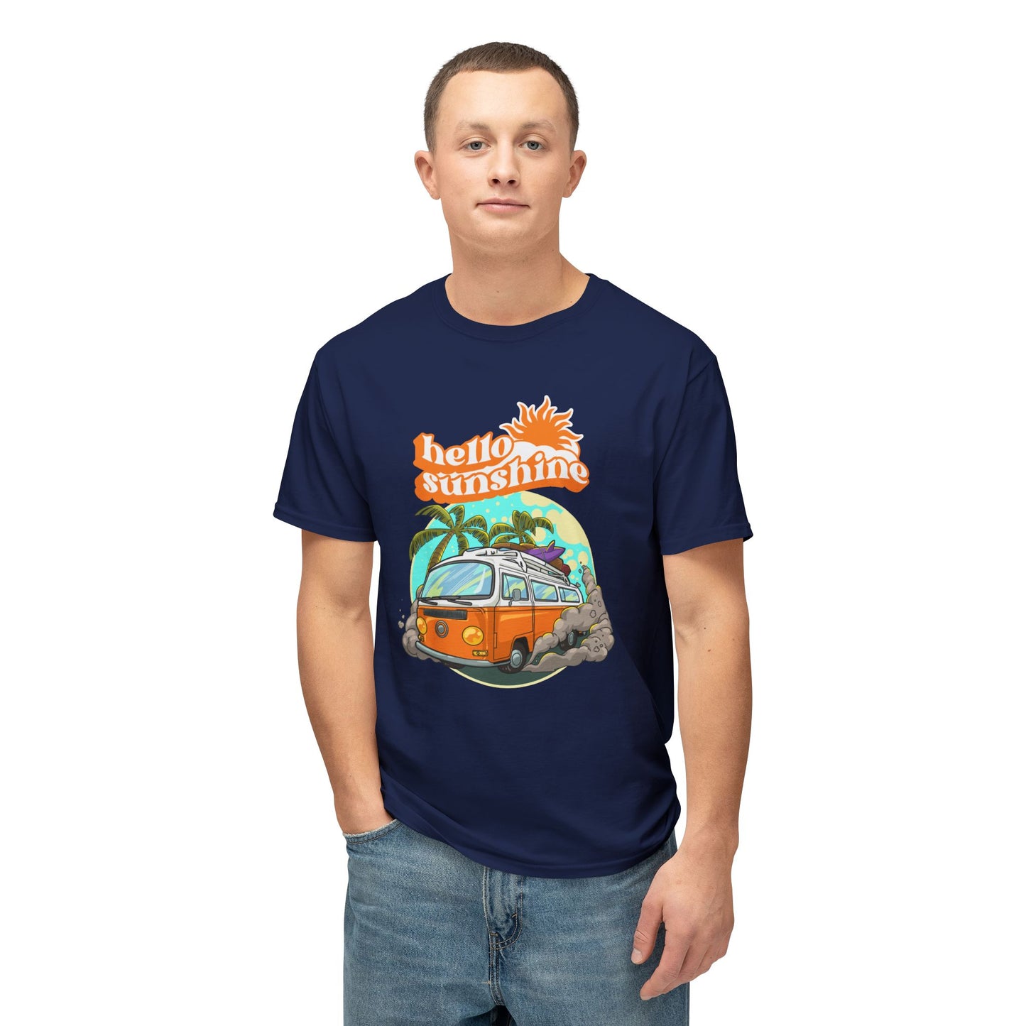 Hello Sunshine Beach Vibe T-Shirt, Summer Tee, Vacation Shirt, Gift for Travelers, Cool Graphic Tee