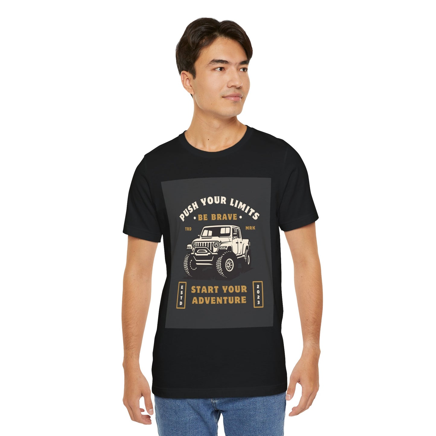 Push Your Limits Adventure-Inspiring Unisex Jersey Tee, Outdoor Shirt, Motivational T-Shirt, Gift for Adventurers, Hiking Apparel, Travel Tee