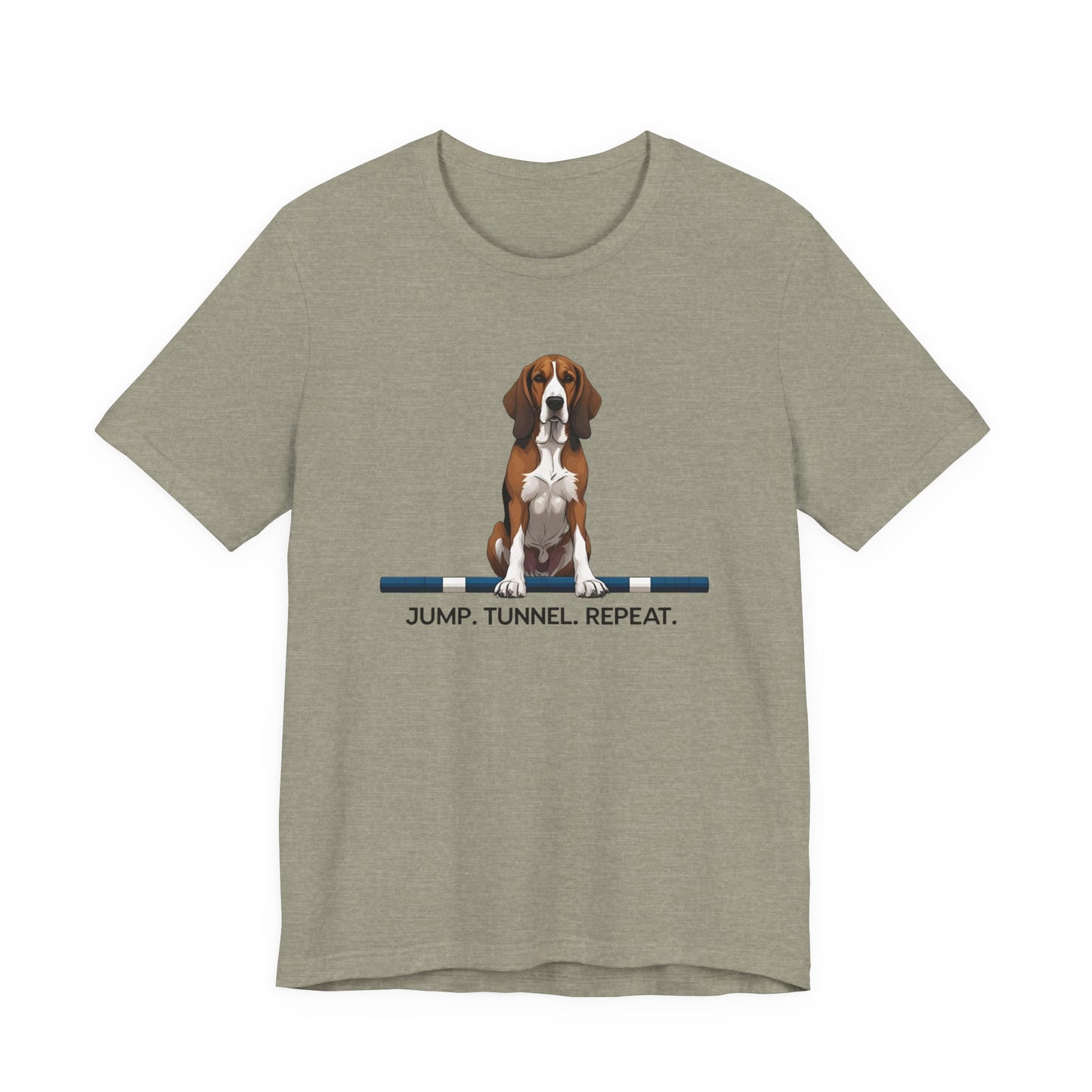 Dog Agility Tee, Fun Pet Lover Shirt, Jump Tunnel Repeat T-Shirt, Dog Enthusiast Apparel, Gift for Dog Owners
